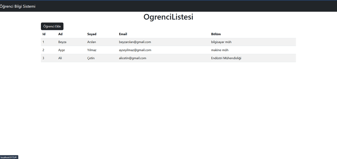 Öğrenci Bilgi Sistemi