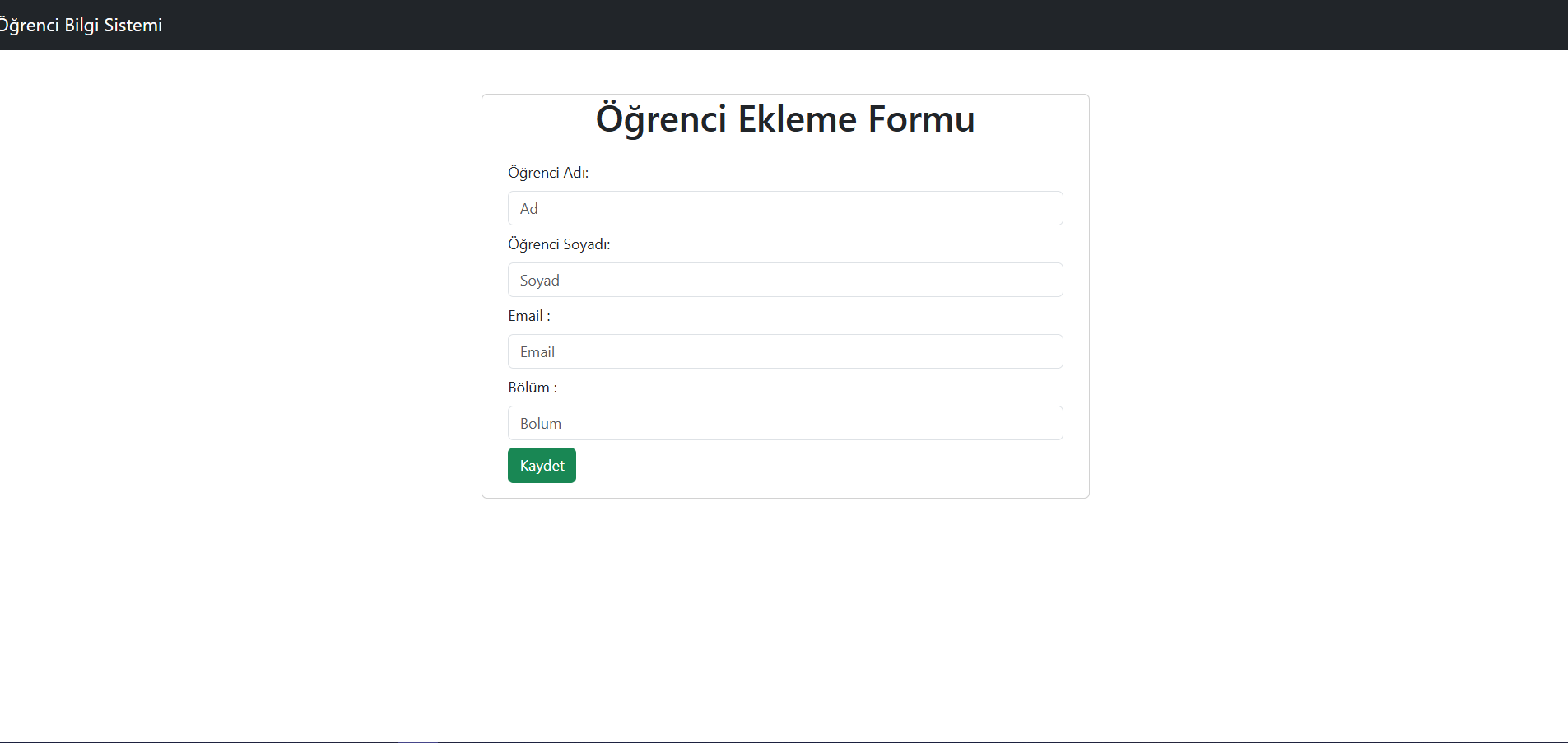 Öğrenci Bilgi Sistemi